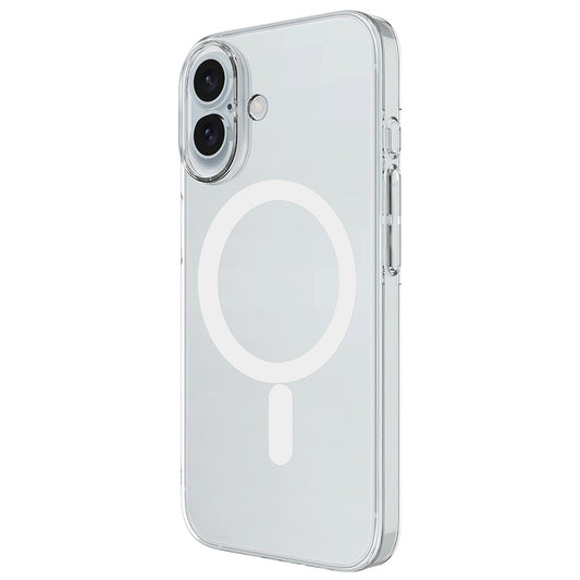 Apple iPhone 17 Kılıf IC Çipli M-Safe Şarj Özellikli Şeffaf Kamera Çerçeveli Zore Toledo Kapak