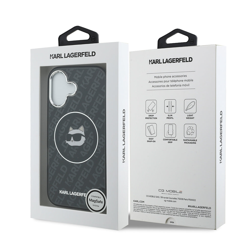 iPhone 17 Kılıf Karl Lagerfeld Orjinal Lisanslı IML Baskılı Choupette Heads Kapak