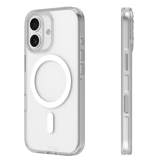 iPhone 17 Kılıf M-safe Şarj Özellikli Şeffaf Youngkit Crystal Shield Serisi Kapak