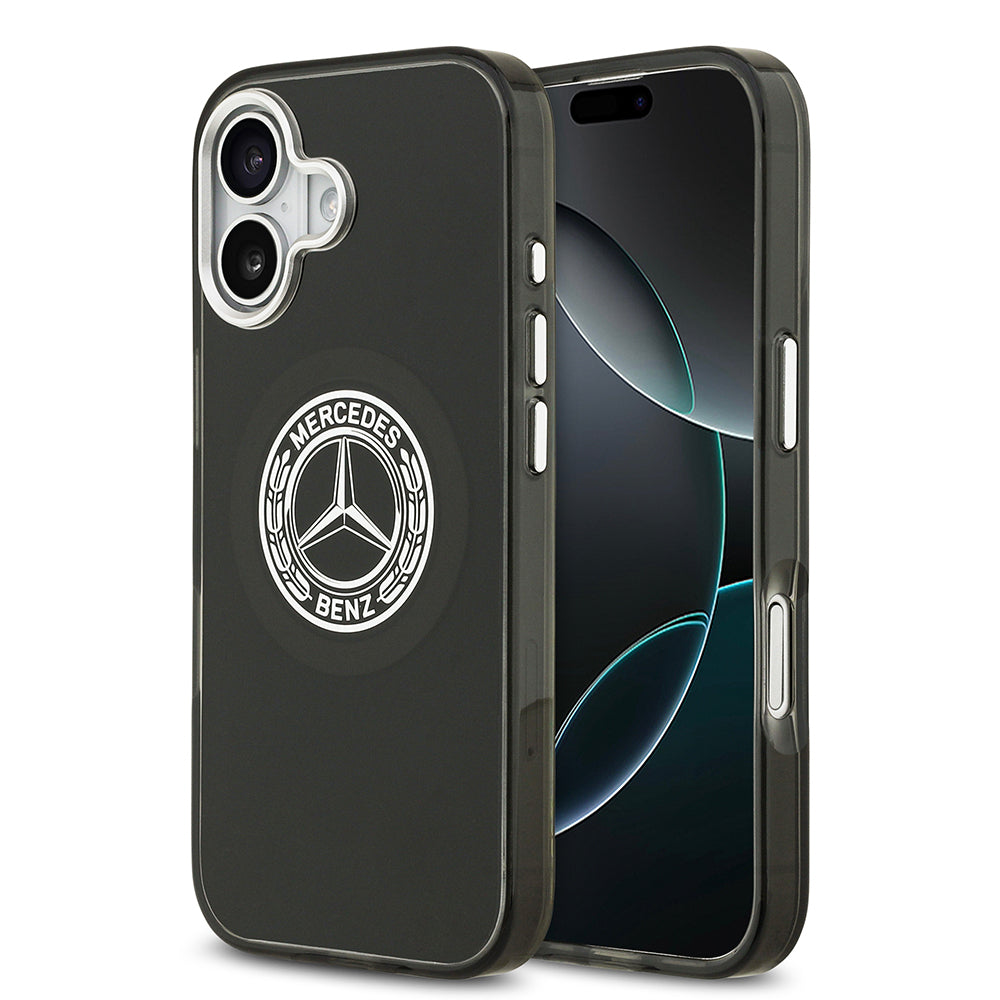 iPhone 17 Kılıf Mercedes Benz Orjinal Lisanslı M-safe Şarj Özellikli Çift Katmanlı PC Nostaljik Yıldız Dizayn Kapak