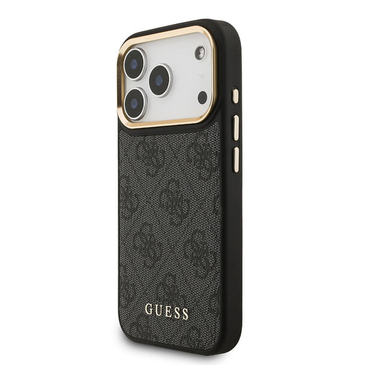 Apple iPhone 17 Pro Kılıf Guess Orjinal Lisanslı M-safe Şarj Özellikli Askılı ve 4G Logo Kartlıklı Kapak