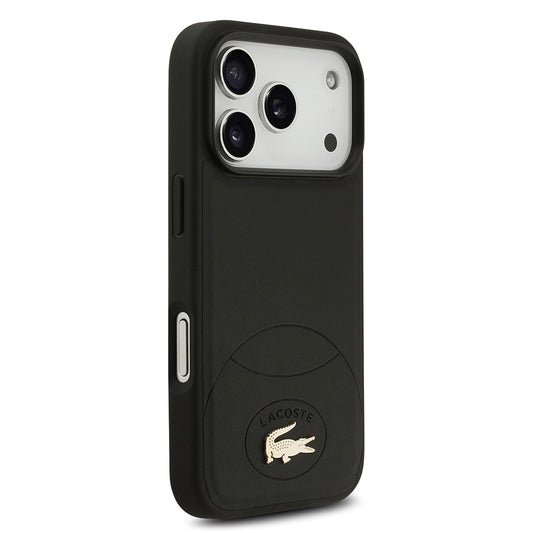 iPhone 17 Pro Kılıf Lacoste Orjinal Lisanslı M-safe Şarj Özellikli PU Deri Tasarımlı Metal Logolu Kapak