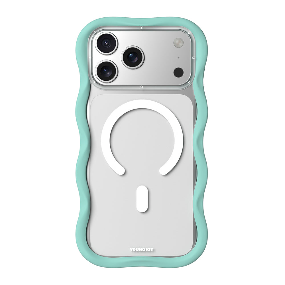 iPhone 17 Pro Kılıf M-safe Şarj Özellikli Youngkit Wave Clear Serisi Kapak