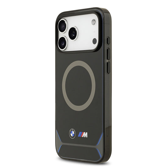 iPhone 17 Pro Max Kılıf BMW Orjinal Lisanslı M-safe Şarj Özellikli Metal Buton Tasarımlı IML Baskılı M Dizayn Kapak