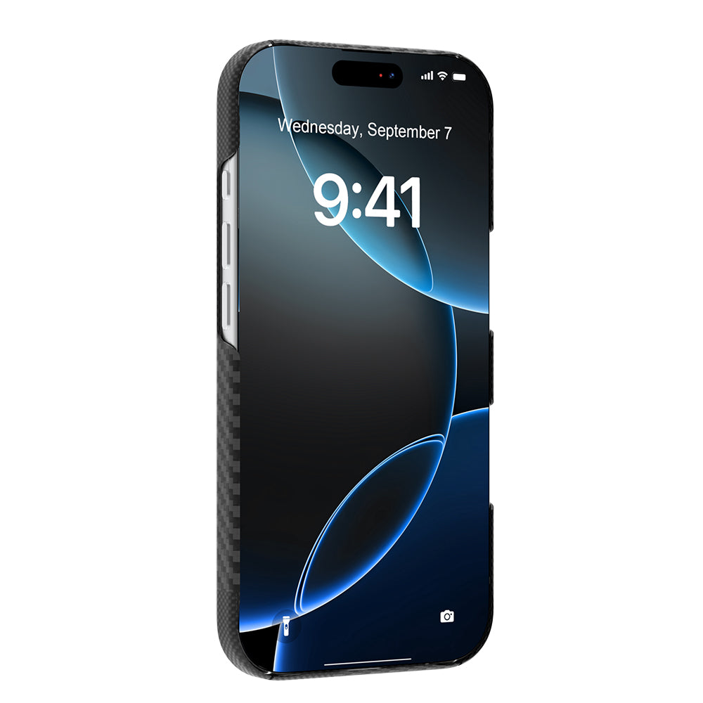 iPhone 17 Pro Max Kılıf M-safe Şarj Özellikli 600D Metal Kamera Çerçeveli Raptic Aramid Fiber Geotik Serisi Kapak