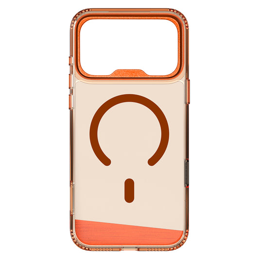 Apple iPhone 17 Pro Max Kılıf M-safe Şarj Özellikli Airbag Tasarımlı O-Ring Şeffaf Kajsa Alüminyum Trans Shield Serisi Kapak
