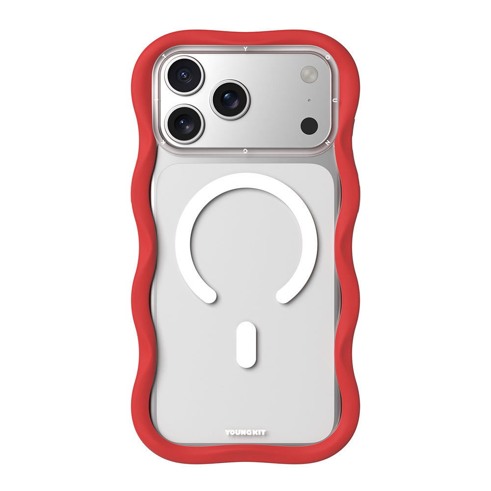 iPhone 17 Pro Max Kılıf M-safe Şarj Özellikli Youngkit Wave Clear Serisi Kapak