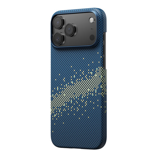 iPhone 17 Pro Max Kılıf Magsafe Şarj Özellikli Aramid Fiber Pitaka Tactile Woven Starpeak Serisi Milky Way Galaxy Kapak