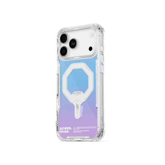 iPhone 17 Pro Max Kılıf Skinarma M-Safe Şarj Özellikli IML Baskılı Holografik MYST Kapak