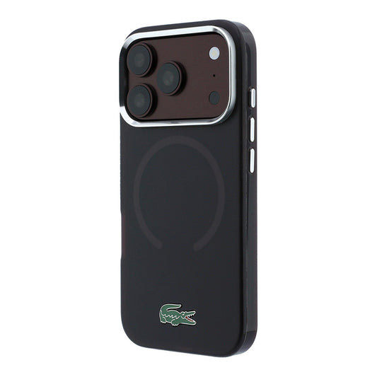 Apple iPhone 18 Pro Kılıf Lacoste Orjinal Lisanslı M-safe Şarj Özellikli Lake Timsah Logolu IML Frosted Kapak