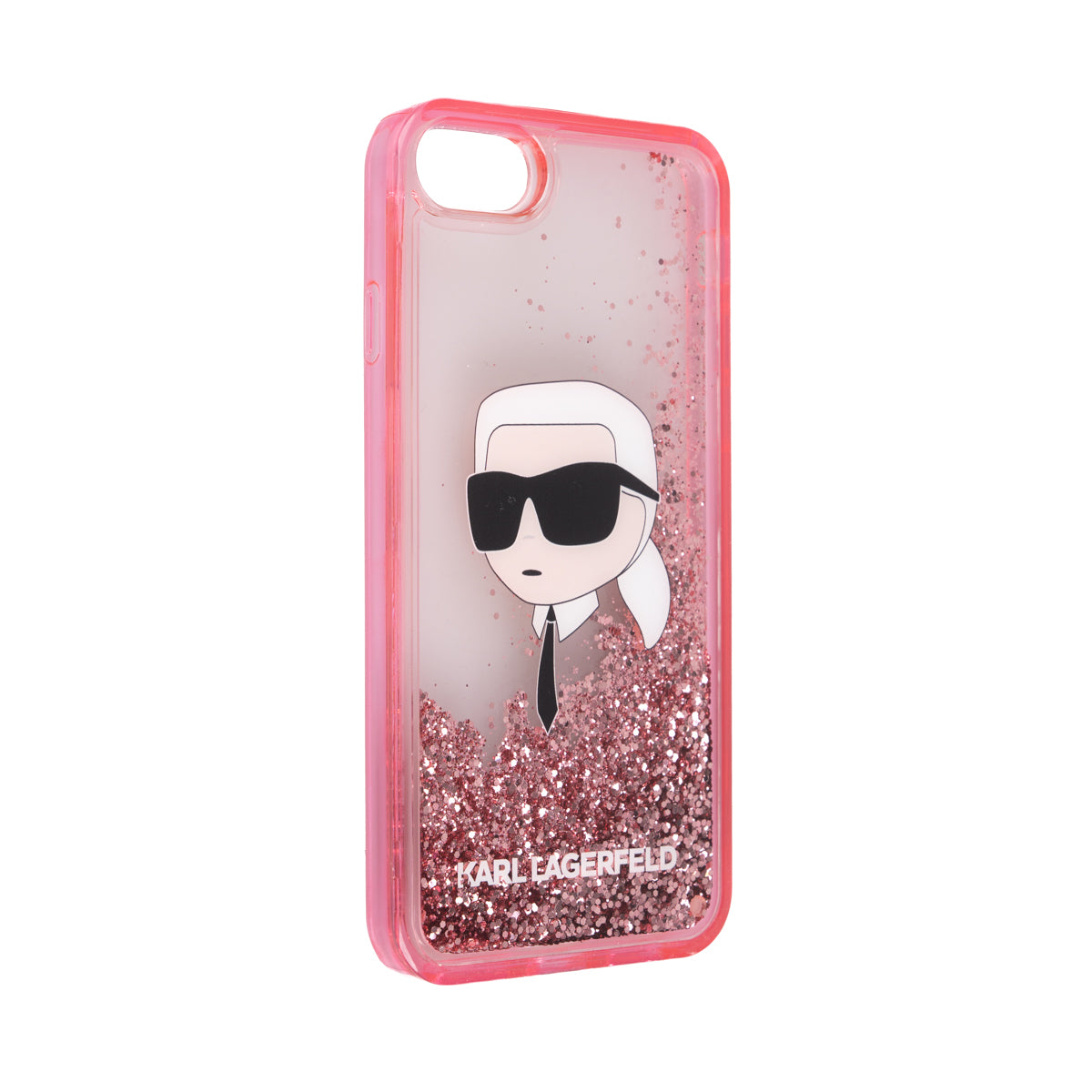 iPhone 8 Kılıf Karl Lagerfeld Sıvılı Simli Karl Head Dizayn Kapak