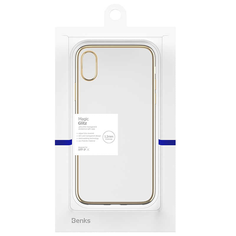 iPhone X Benks Magic Glitz Ultra-Thin Transparent Protective Soft Kapak
