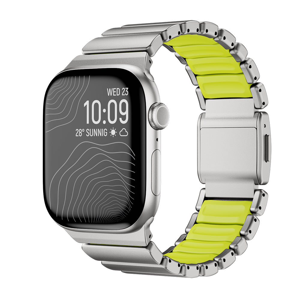 Apple Watch 44mm Zore KRD-149 Metal Silikon Kordon