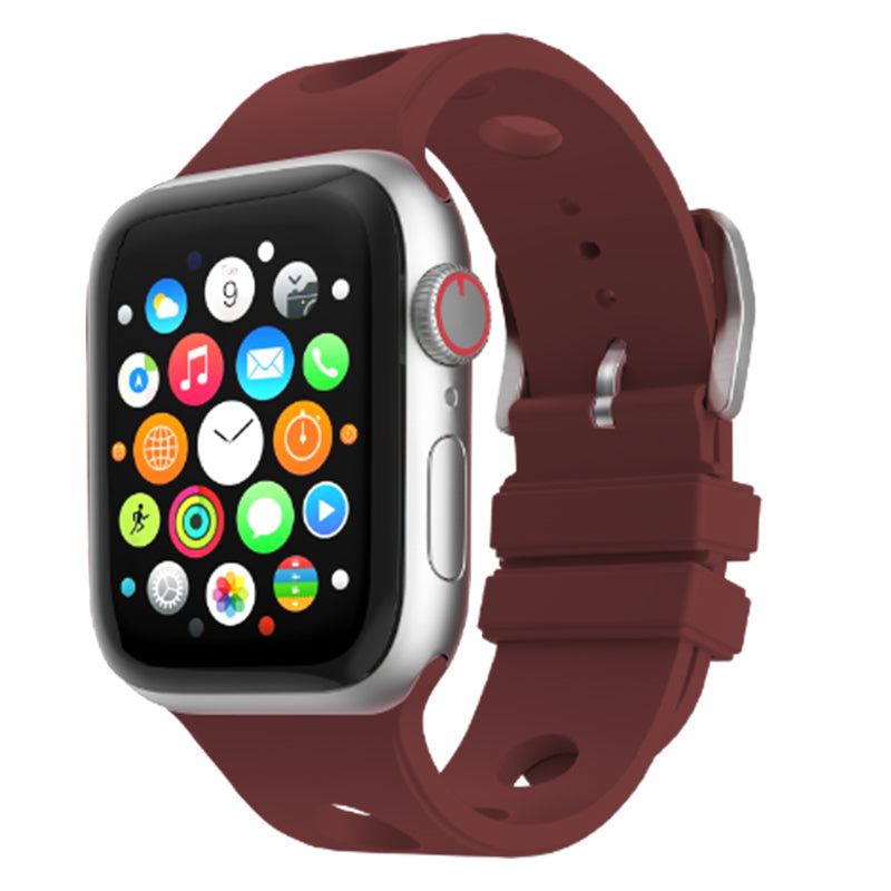 Apple Watch 7 41mm Delikli Tasarım Zore KRD-147 Silikon Kordon