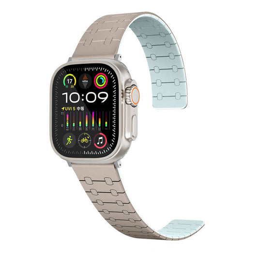 Apple Watch 7 41mm Zore KRD-111 Çizgili Desenli Silikon Kordon