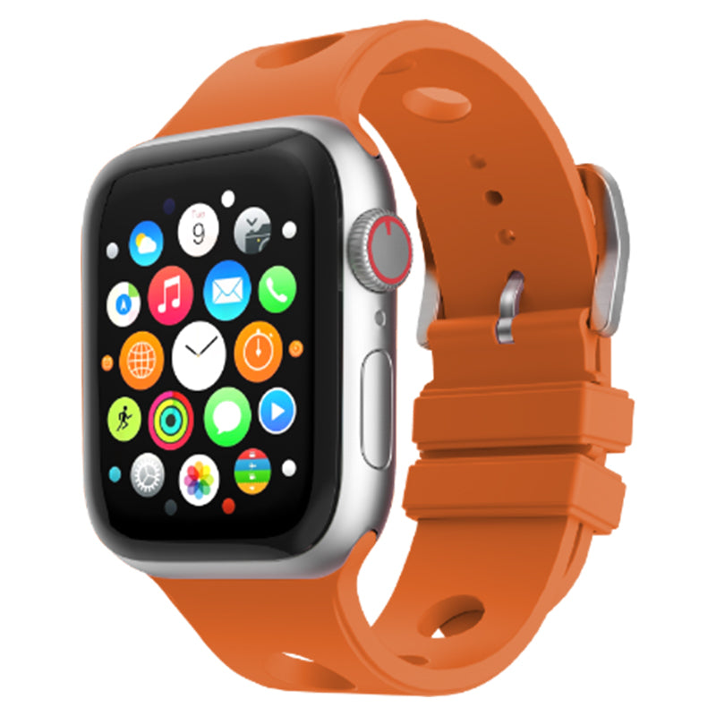 Apple Watch 7 45mm Delikli Tasarım Zore KRD-147 Silikon Kordon