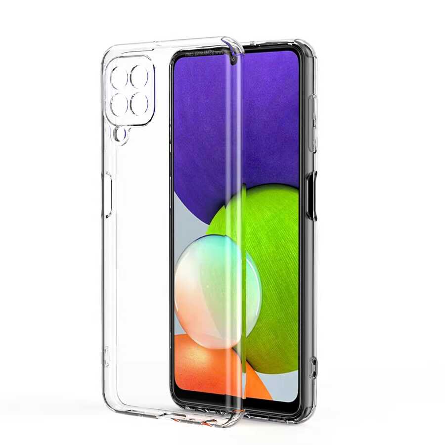 Galaxy A22 4G Kılıf Zore Kamera Korumalı Süper Silikon Kapak