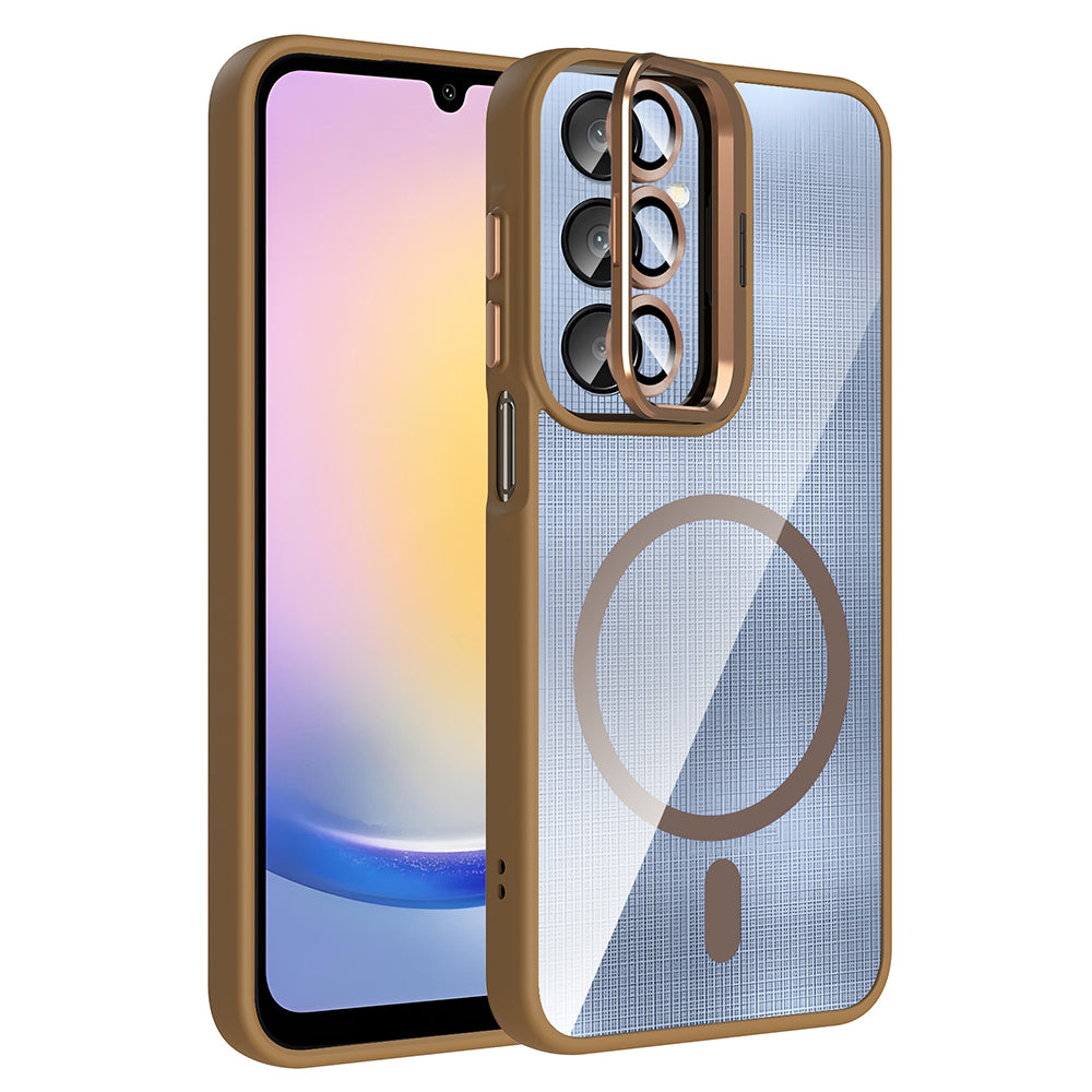 Galaxy A56 Kılıf Standlı ve Kamera Lens Hediyeli Zore Etro Kapak