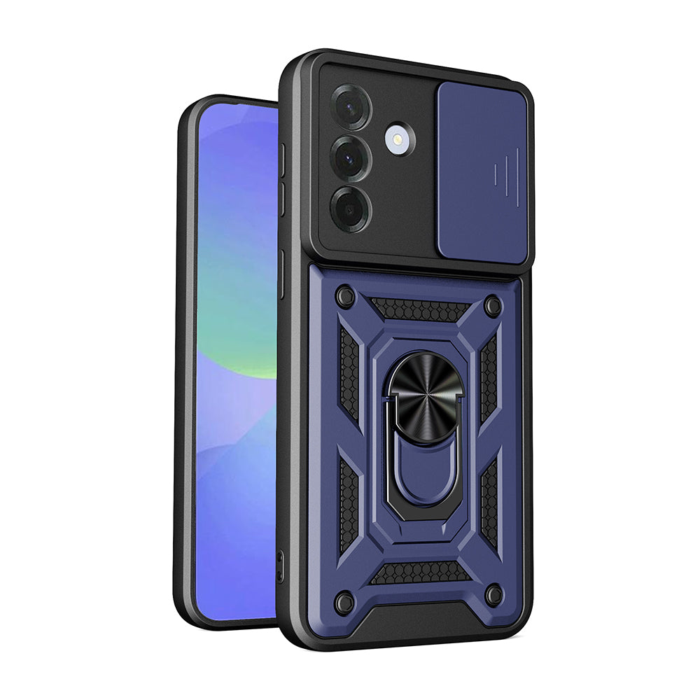 Galaxy A57 Kılıf Magnetik Standlı Kamera Korumalı Zore Sürgülü Vega Kapak