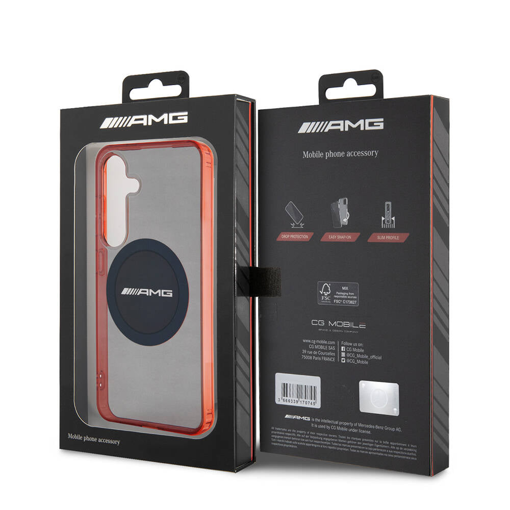 Galaxy S24 Kılıf AMG Orjinal Lisanslı M-safe Şarj Özellikli Transparan Timeless Kapak