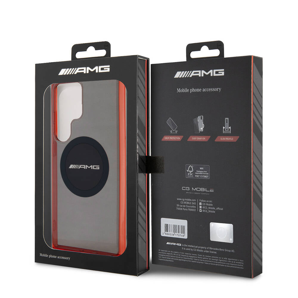 Galaxy S24 Ultra Kılıf AMG Orjinal Lisanslı M-safe Şarj Özellikli Transparan Timeless Kapak