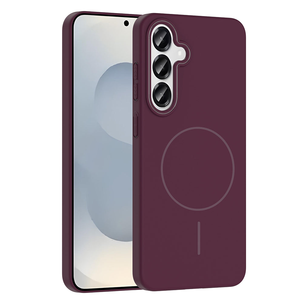 Galaxy S25 Kılıf M-safe Şarj Özellikli Zore Ruby Sert Kapak