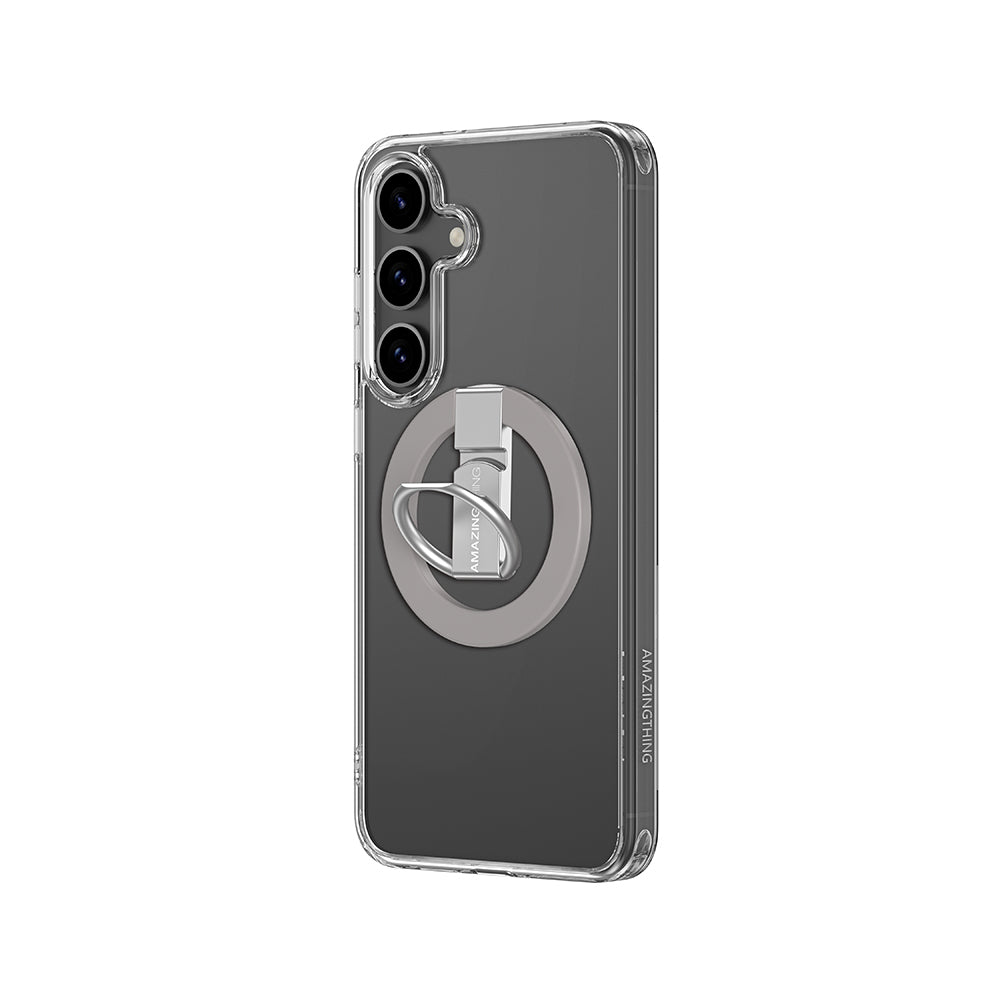 Galaxy S25 Plus Kılıf M-safe Şarj Özellikli Yüzük Standlı Amazingthing Minimal Grip Serisi Kapak