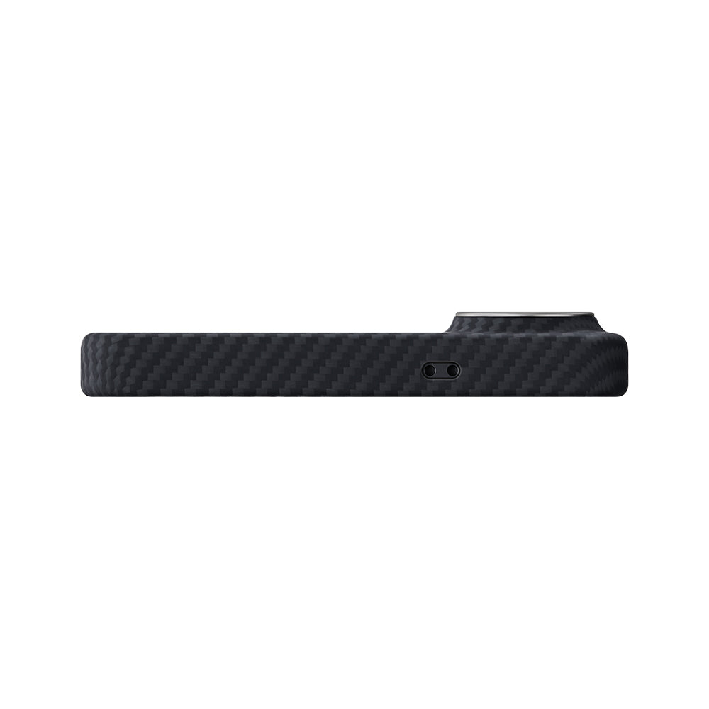 Galaxy S26 Plus Kılıf M-safe Şarj Özellikli 600D Aramid Fiber Pitaka Edge Serisi Black-Grey Twill Kapak