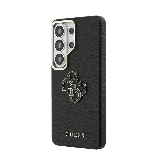Galaxy S26 Ultra Kılıf Guess Orjinal Lisanslı Grained Yazı ve 4G Büyük Metal Logolu Kapak