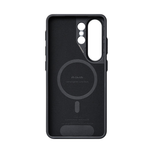 Galaxy S26 Ultra Kılıf M-safe Şarj Özellikli 600D Aramid Fiber Pitaka Cairn Serisi Black-Grey Twill Kapak