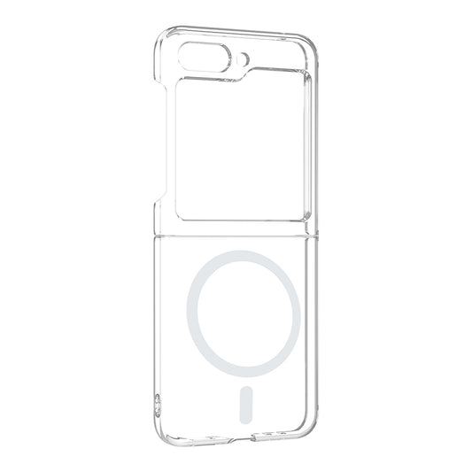 Galaxy Z Flip 5 Kamera Korumalı M-Safe Şarj Özellikli Şeffaf Zore London Sert PC Kapak