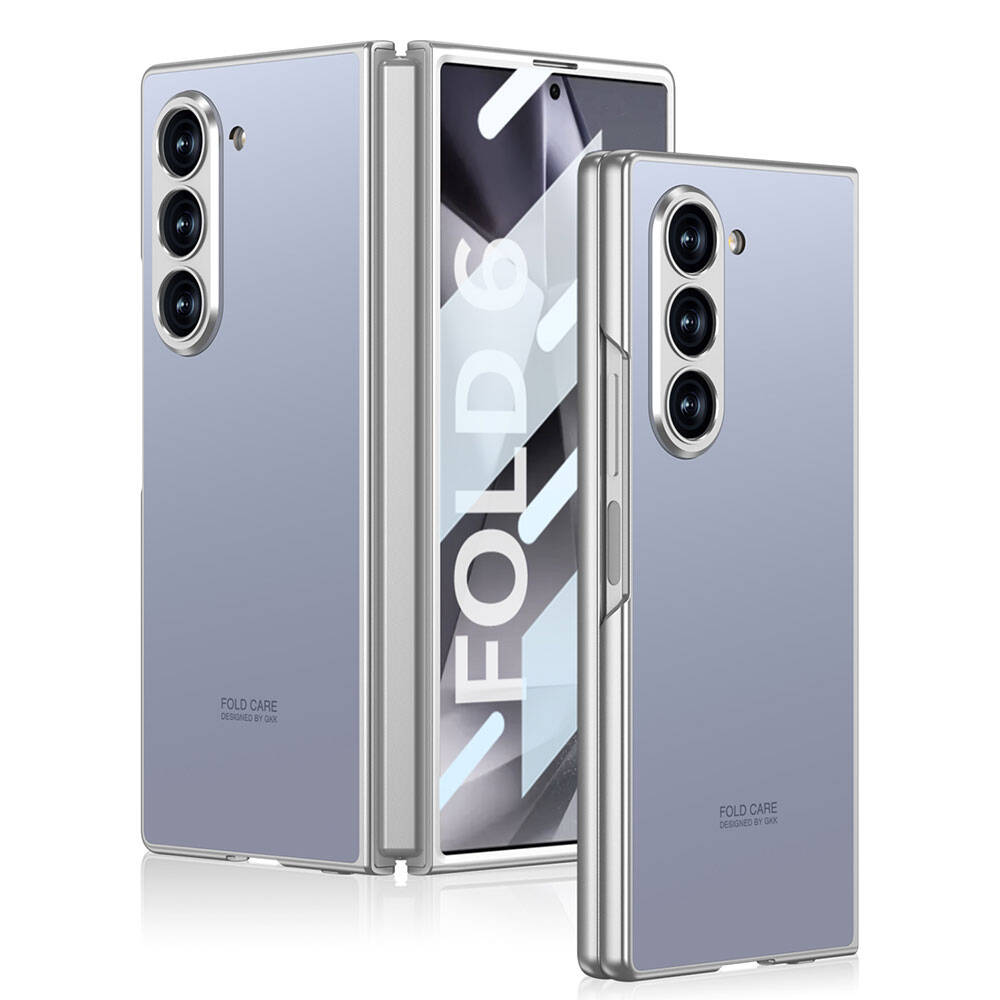 Galaxy Z Fold 6 Kılıf Titanyum Metal Tasarımlı Zore Kıpta Caz Kapak