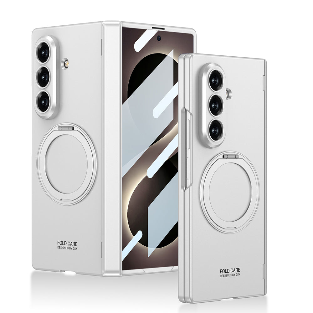 Galaxy Z Fold 8 Ultra Kılıf M-safe Şarj Özellikli Zore Kıpta KPT-07 Ring Standlı Sert PC Kapak