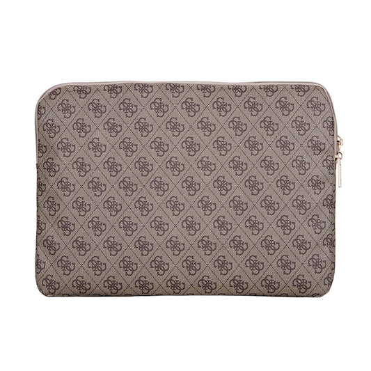 Guess Orjinal Lisanslı 4G Desenli Üçgen Logolu 14 inç Laptop Çantası