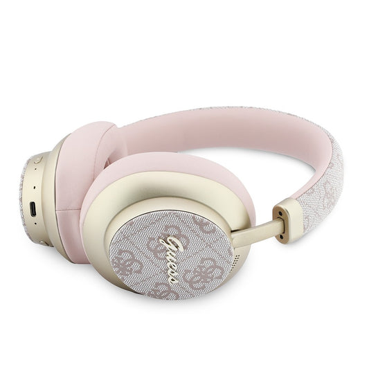 Guess Orjinal Lisanslı ENC PU 4G Desenli Metal Logolu Kulak Üstü Bluetooth Kulaklık v5.4
