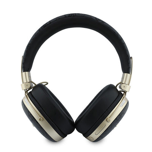 Guess Orjinal Lisanslı ENC Teknolojili PU 4G Desenli Script Logolu Kulak Üstü Bluetooth Kulaklık v5.4