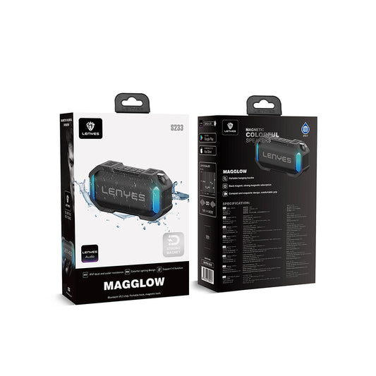 Lenyes S233 Ritme Duyarlı RGB Işıklı Taşınabilir Su Geçirmez TWS Bluetooth Hoparlör