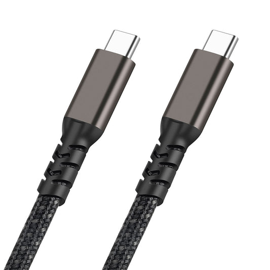 Qgeem 2.Jenerasyon Type-C to Type-C USB3.2 PD Data Kablosu 100W 20Gbps 4K@60Hz 0.2 Metre