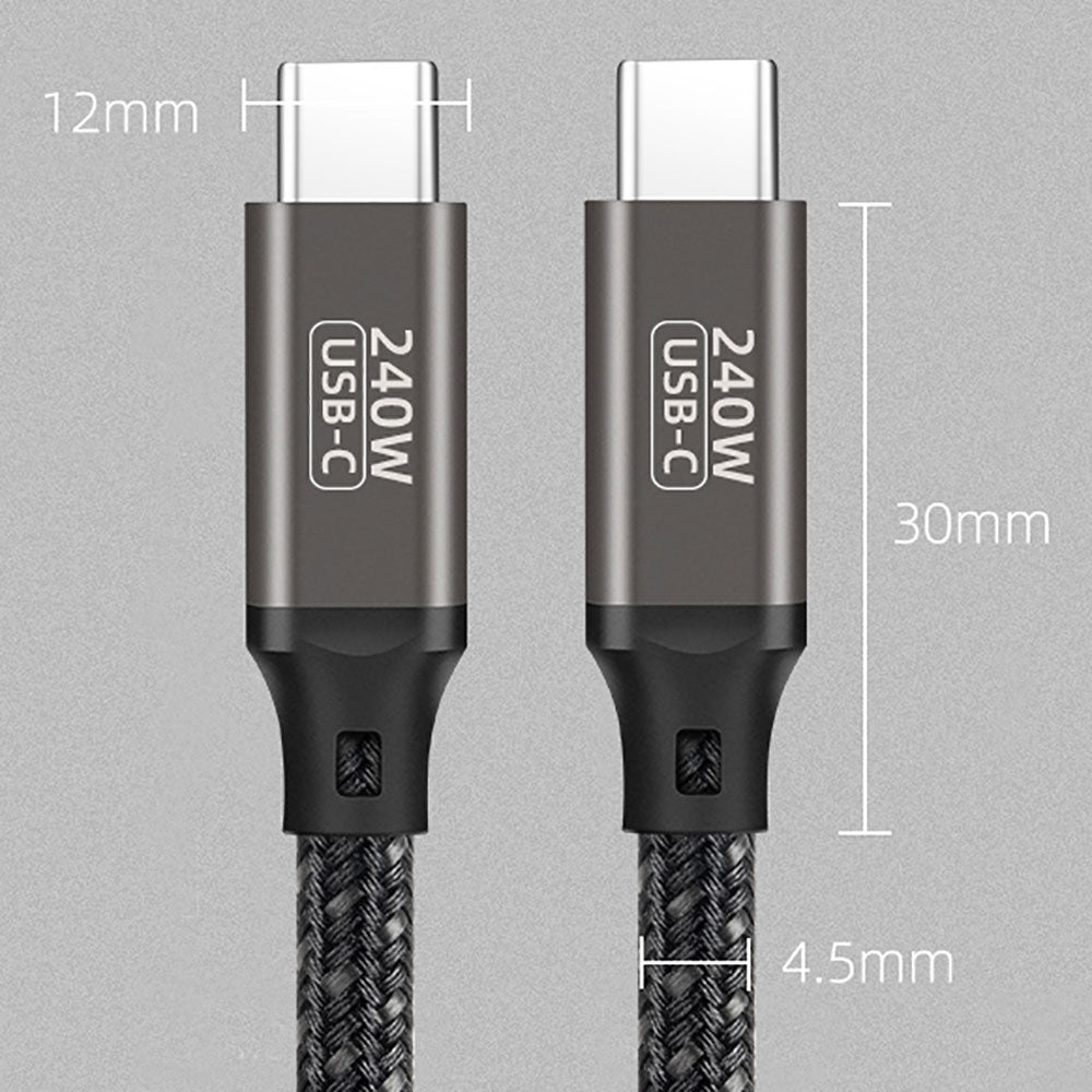 Qgeem QG02 Type-C to Type-C PD3.1 Data Kablosu 240W 480Mbps 1.5 Metre