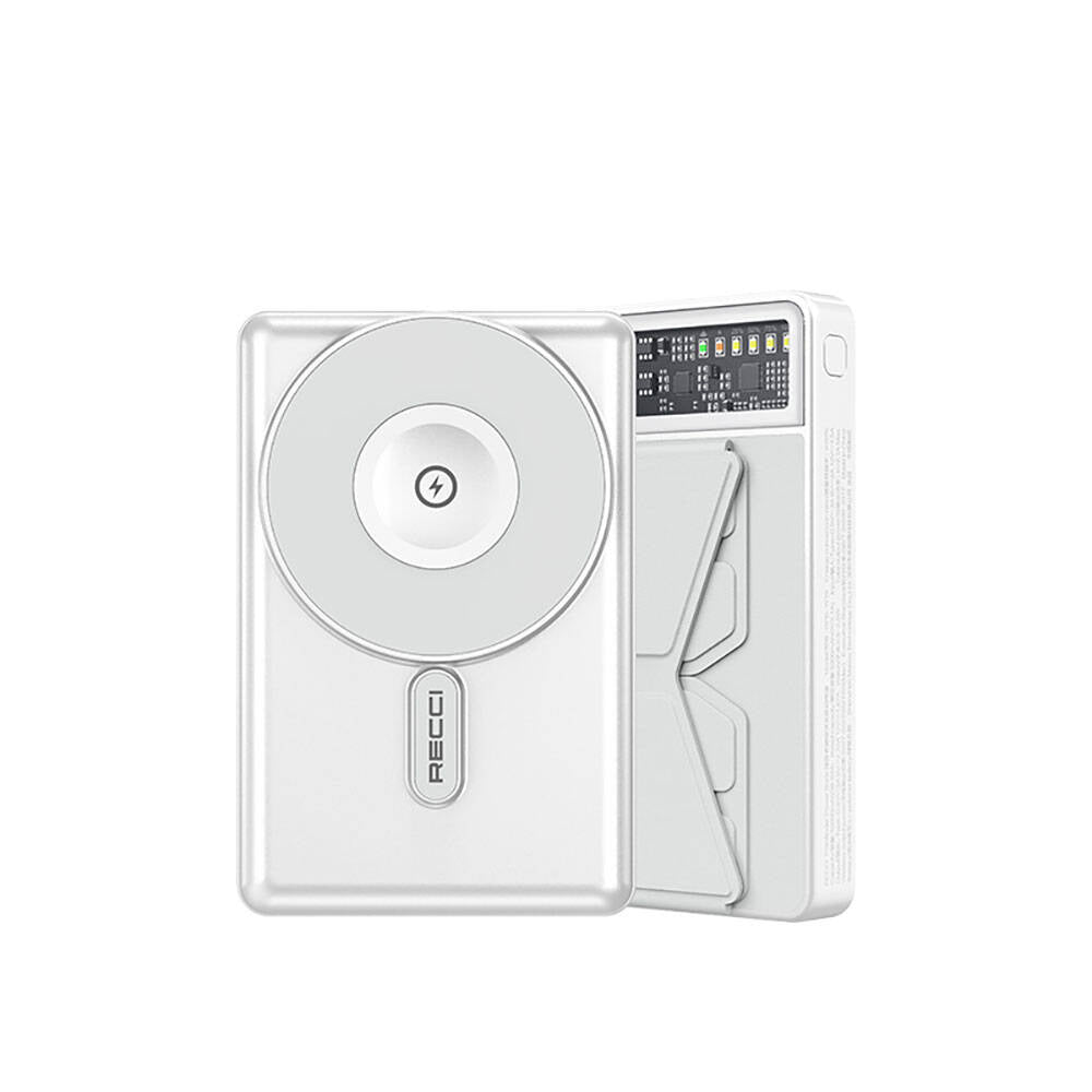 Recci RPB-W19 Standlı M-safe Şarj Özellikli Powerbank 10.000mAh