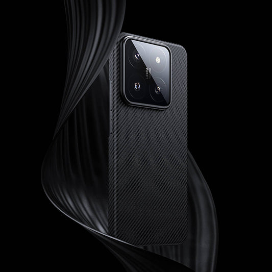 Xiaomi Mi 14 Kılıf M-safe Özellikli Karbon Fiber Benks Essential ArmorAir 600D Kevlar Kapak