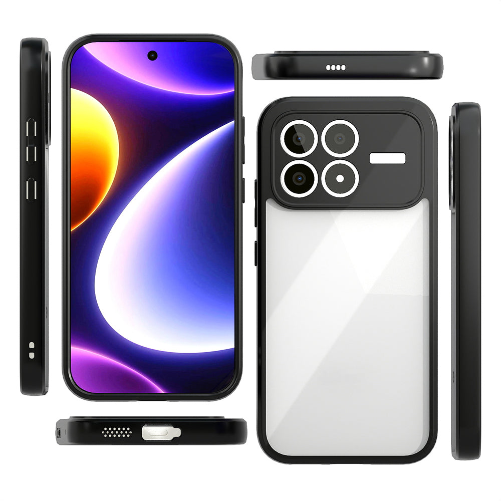 Xiaomi Poco F8 Pro Kılıf Kamera Korumalı Şeffaf Arka Yüzey Zore New Roll Kapak