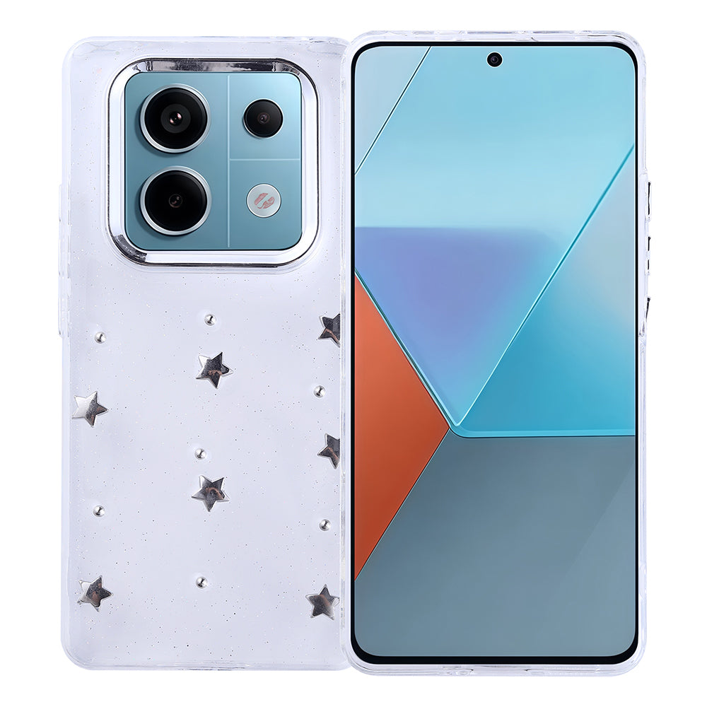 Xiaomi Redmi Note 14 Pro 4G Kılıf Airbag Tasarımlı Simli Şeffaf Zore Kutup Kapak