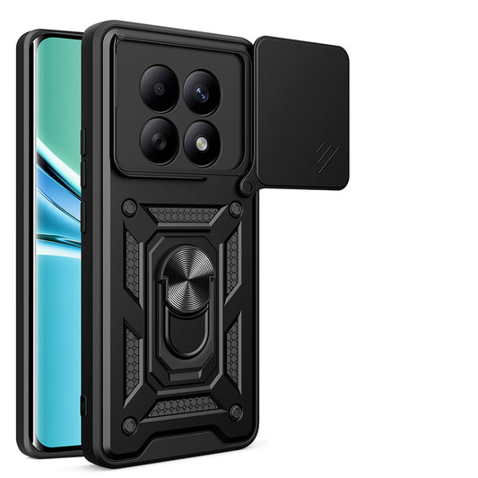 Xiaomi Redmi Note 15 5G Kılıf Magnetik Standlı Kamera Korumalı Zore Sürgülü Vega Kapak