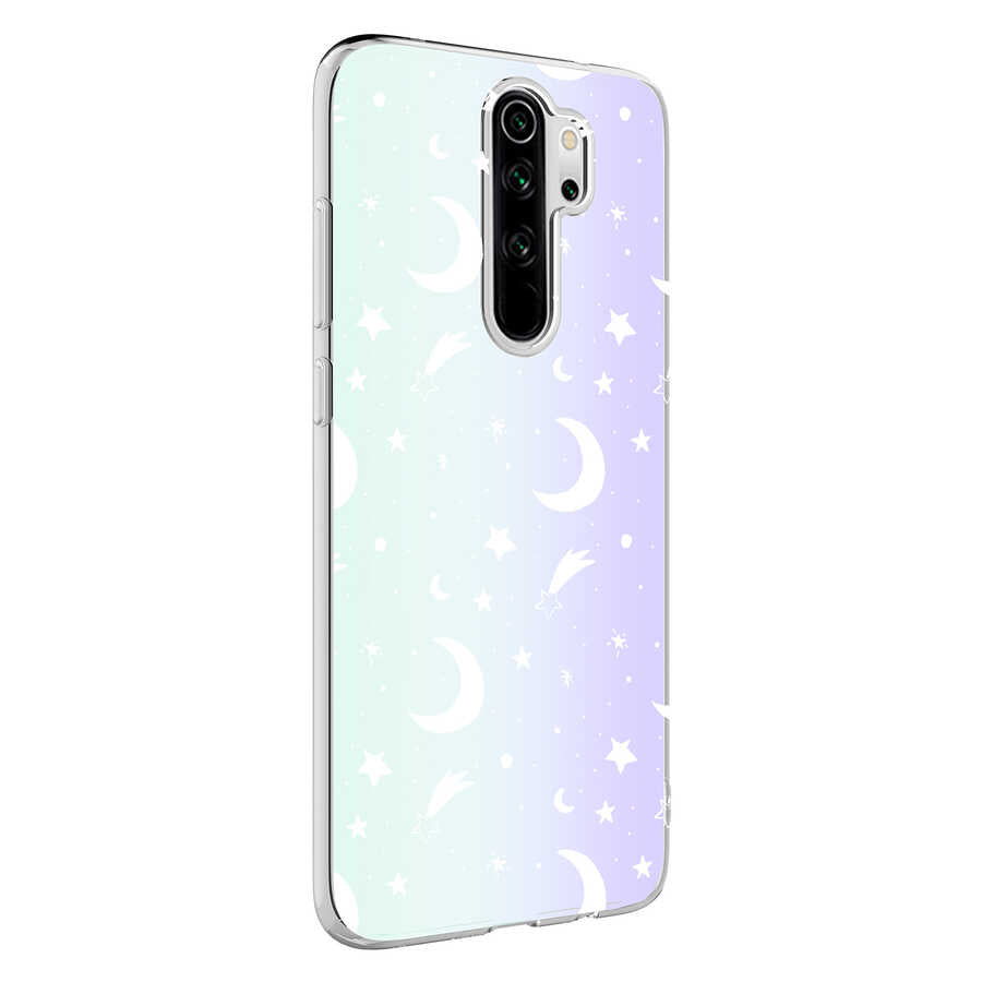 Xiaomi Redmi Note 8 Pro Kılıf Zore M-Blue Desenli Kapak