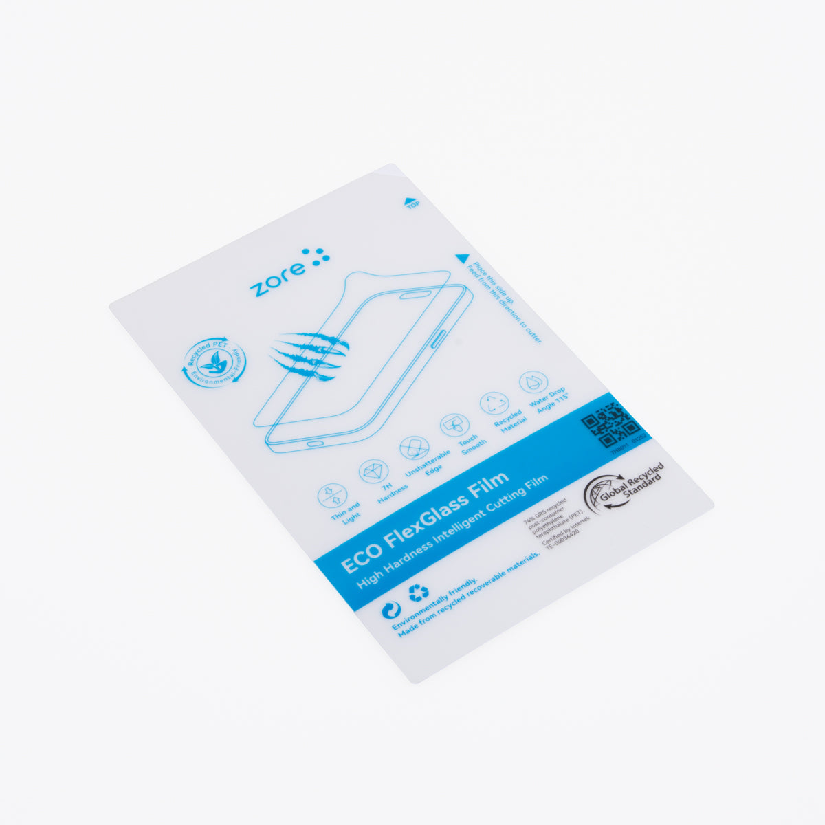 Zore High Hardness 7H Flexible Nano Glass Film 196mm x 125mm 10 Adet