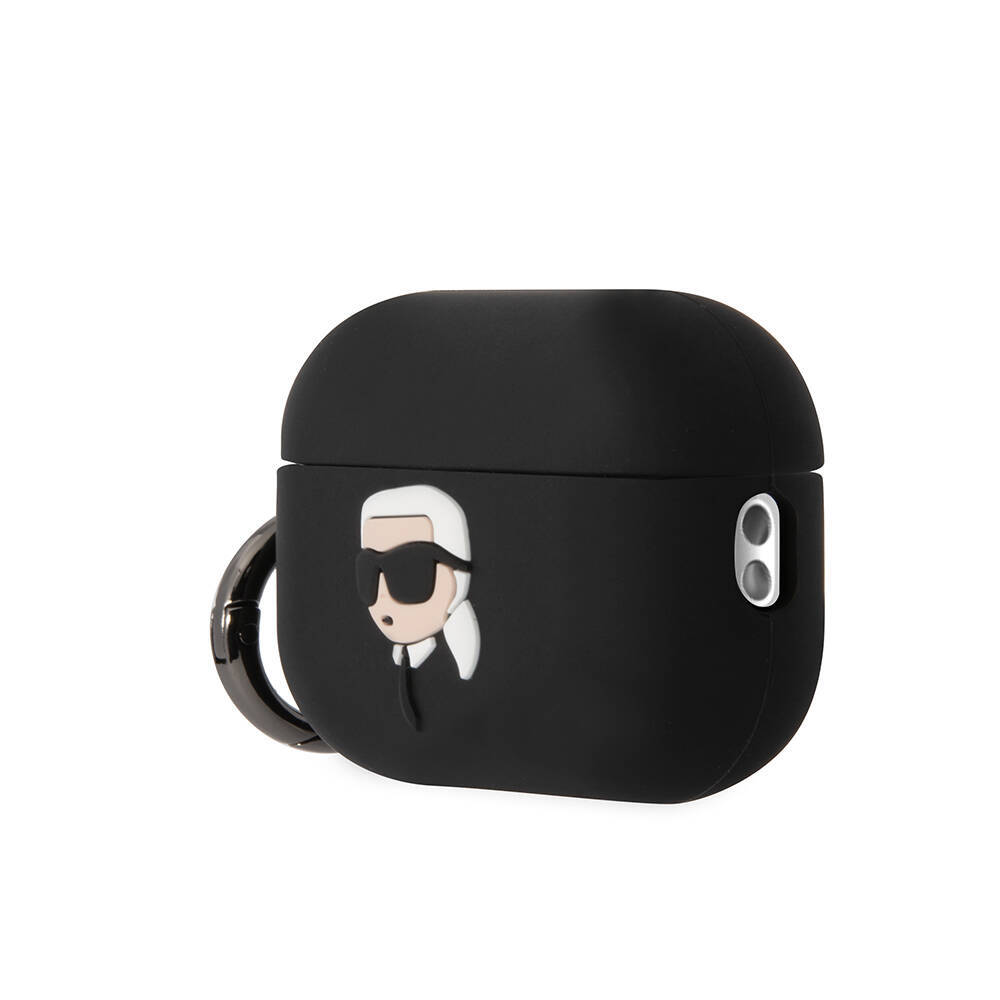 Apple Airpods Pro 2 Kılıf Karl Lagerfeld Orjinal Lisanslı Karl 3D Silikon Kapak - 4