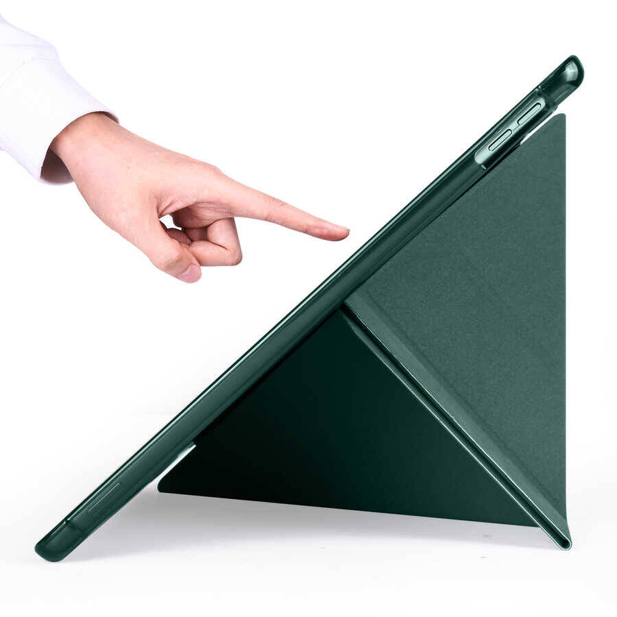 Apple iPad 10.2 2021 (9.Nesil) Kılıf Zore Tri Folding Kalem Bölmeli Standlı Kılıf - 10