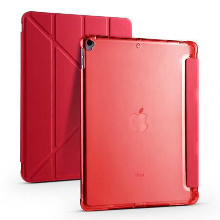 Apple iPad 10.2 2021 (9.Nesil) Kılıf Zore Tri Folding Kalem Bölmeli Standlı Kılıf - 4