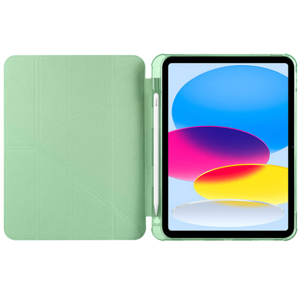 Apple iPad 10.9 2022 (10.Nesil) Kılıf Zore Tri Folding Kalem Bölmeli Standlı Kılıf - 11